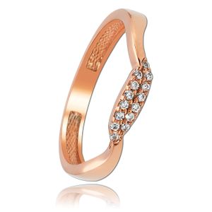 Balia Ring Welle für Damen gefertigt aus 333 Rosegold mit Zirkonia BGR016R58