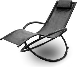Lacestone Relax Liegestuhl Schwarz, MS-18352