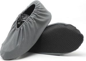 [3 Paar] Überschuhe Rutschfest Waschbar Wiederverwendbare Schuhüberzieher für Haushalt Verdickte Staubdichte Indoor Stiefelabdeckungen, grau
