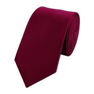Fabio Farini - Krawatte - Herren Krawatte Rot - verschiedene Rote Männer Schlips in 6cm Schmal (6cm), Dunkelrot - Crimson Crystal