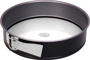 Dr. Oetker Springform Ø 26 cm BACK-IDEE KREATIV, Backform mit schnitt- & kratzfestem Glas-Boden, runde Kuchenform mit Antihaftbeschichtung (Farbe: Grau/Schwarz)