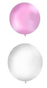3 Riesenluftballon Pastell rosa/weiß Hochzeit