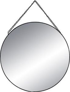 Spiegel Dekospiegel an der Kette 3er Set rund mit schwarzem Rahmen verschiedene Größen Ø20/25/30 cm