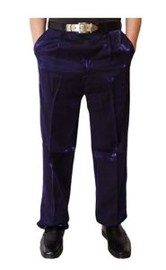 Herren Stoff Hose mit Bundfalte Anzug Herrenhose Glanz Bundfaltenhose glänzend Größe 50 - 66, Größe Anzüge:50 M, Farbe:Blau Glanz