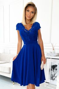 Numoco Spitzenkleid für Damen Linda königsblau XL