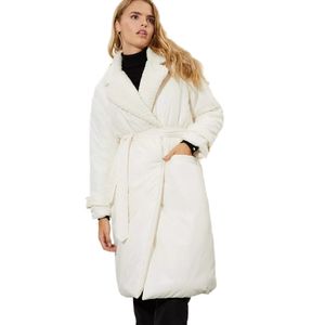 Dorothy Perkins - Dámský vycpaný kabát DP539 (L) (Bílá)