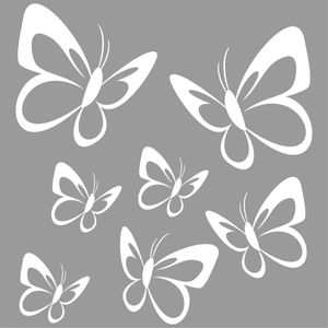 Wandtattoo Schmetterlinge WT00000008 – S - klein / weiß