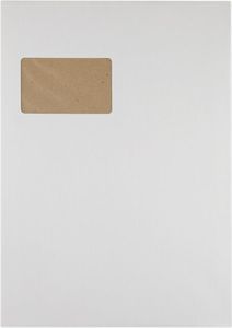 mashpaper Papprückwandtaschen mit Fenster weiß C4 229x324mm / 103441