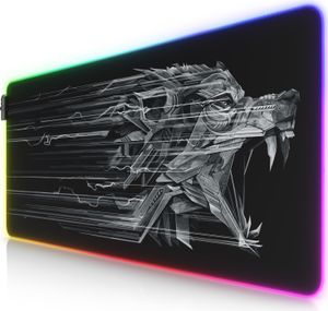Titanwolf RGB Gaming Mauspad XL 900 x 400 mm Mousepad - verbessert Präzision & Geschwindigkeit