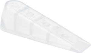 WAGNER Türkeil DOOR STOP - 100 x 30 x 30 mm, Kunststoff transparent, zum Unterschieben, schützt Tür und Wand - 15694501