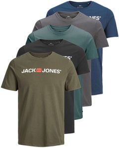 5er Pack Jack & Jones Herren T-Shirts Corp Tee Logo Shirt, 5er-Corp OPT1-3XL