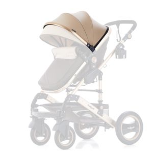 Daliya® Sonnenverdeck für Bambimo Kinderwagen inkl. Rahmen  ( Braun )