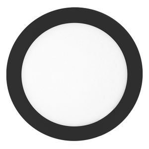 T-LED Čierny vstavaný LED panel guľatý 170mm 12W Farba svetla: Denná biela 102134