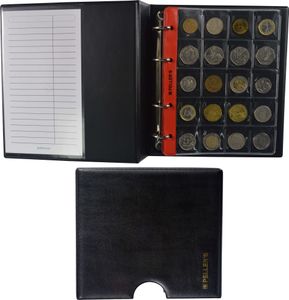 Sammelalbum mit Schutzkassette für 200 Münzen: 10 Münz-Hüllen, Fächer 35 x 40mm. Für Münzen bis 31mm Durchmesser. Münzalbum M.