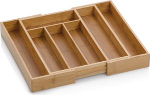 Kela | Besteckkasten 'Kalma', Schubladeneinteiler, ausziehbar 28,5-39 x 33 cm, Bambus