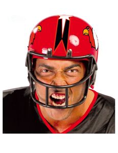 Football-Helm für Herren Faschings-Accessoire rot