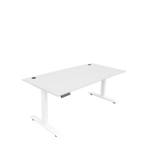 Elektrisch höhenverstellbarer Schreibtisch 750-1300mm / 1600 x 800 mm, Weiß
