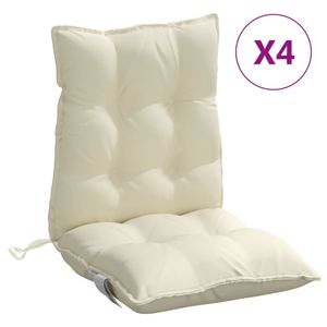 vidaXL Niedriglehner-Auflagen 4 Stk. Creme Oxford-Gewebe