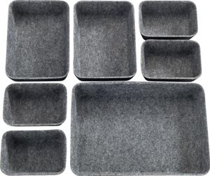 WENKO Schubladen Organizer Set Filz Schwarz Ordnung Aufbewahrung