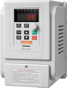 VEVOR 2.2kW 10A 3PS Przetwornica częstotliwości VFD AC 220-240V Regulator częstotliwości Regulator prędkości Przetwornica częstotliwości Silnik falownika VFD Przetwornica częstotliwości z kablem sterującym 20cm