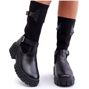 Damen Strümpfe Stiefel Schwarz Abroze 39