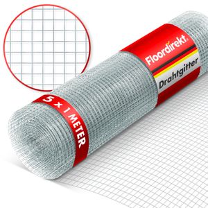 Drahtgitter Verzinkt Maschenweite: 6,3 mm Höhe: 100 cm Länge: 5 m