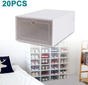20-tlg Schuhboxen Stapelbar Stapelboxen System-Aufbewahrungsboxen Kunststoffbox
