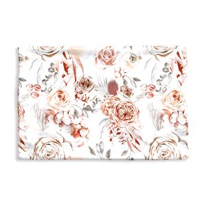 MuchoWow® Kissenbezug - 50x30 - Kissen hülle - Rosen - Boho - Muster - Dekokissen Bezug - Kissenbezüge - Dekoration - schlafzimmer