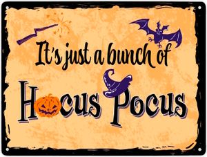 Metallschild XXL in 28x38 cm mit Halloween Motiv und Spruch - It's just a bunch
