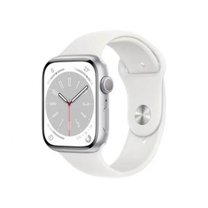 Hliníkový strieborno-biely športový remienok Apple Watch Series 8 GPS 45 mm (Starlight)