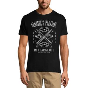Herren Grafik T-Shirt Das Gangsta-Paradies in Angst und Glauben - thug life ny la – Gangsta's Paradise In Fear And Faith - Thug Life Ny La