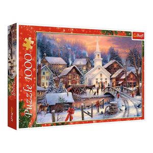 TREFL Puzzle Bílé Vánoce 1000 dílků