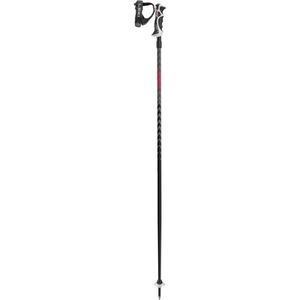 Leki Hot Shot S Eloxal Black/Anodized Grey/Bright Red 115 cm Lyžiarske palice