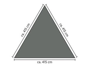 Sonnensegel Dreieck anthrazit 415 x 415 x 415 cm