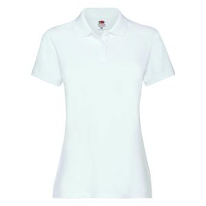 Damen-Poloshirt, 100% Baumwolle, , zwei Knöpfe, maschinengewaschen, verschiedene Farben FRUIT OF THE LOOM