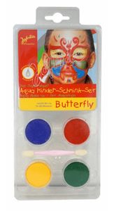 R99613 Kinder-Damen-Herren Aqua Kinder-Schmink-Set " Butterfly-Schmetterling " von Jofrika