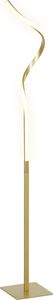 HOMCOM Stehlampe Dimmbar LED Stehleuchte mit Fußschalter, 3 Lichtfarben, Wohnzimmer Standleuchte im Spiraldesign Modern 146 cm Stehleuchte für Schlafzimmer, Gold