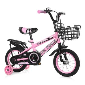Kinderfahrrad 16 Zoll, Fahrräder für Mädchen & Jugend Kinderrad ab 2-7 Jahre Kinder Fahrrad mit Aufbewahrungskorb, pink