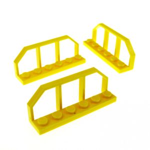 3x Lego Zaun gelb 1x6 Gatter Waggon Geländer Absperrung Eisenbahn 6583