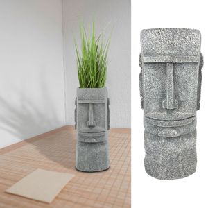Pflanztopf Moai Kopf "Design1" H46cm Skulptur Blumentopf Pflanzgefäß Topf Übertopf