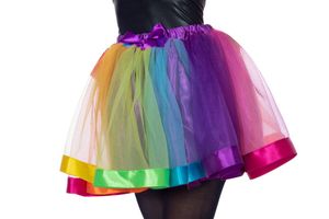 Damen Kostüm Petticoat Tüll Rock bunt Karneval Fasching Gr. 38