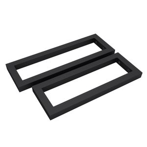 Mai & Mai Design Wandkonsole aus Edelstahl in Schwarz, BTH: 40x2.5x15 cm, Waschtisch Halterung 2 Stück WH01