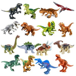 Dinosaurier Bausteine Serie, 16 Dinosaurier spielzeug,DIY,Velociraptor T-Rex Triceratops Baut Spielzeug