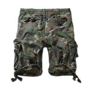 Brandit - Vintage Shorts Classic woodland 2002 Pants Cargo Bermuda kurze Hose Military