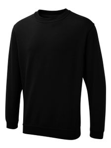 Uneek UX Sweatshirt UX3 Herren Damen Basic Rundhals schwarz 3XL