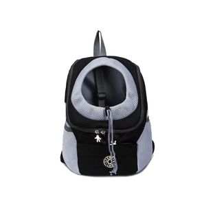 Taška pre psa, batoh pre psa, hands-free, nastaviteľná cestovná taška pre malé a stredné psy, mačky, čierna, M