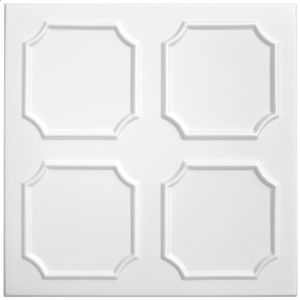 Deckenplatten aus Styropor XPS - WeißeNachbildungplatten leicht & formfest - (10QM Sparpaket NR.01 50x50cm) Feuchtraum Decke Wand Deckenverkleidung weiß