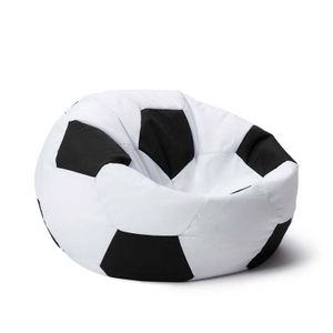 Lumaland Luxury Fußball Sitzsack -  Hochwertiges Fußballsitzkissen aus der Comfortline - klein