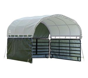 Seitenverkleidung Pferdestalldach ShelterLogic Weidezelt 370 x 370 cm Rückwand und Seitenwände grün