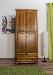 Garderobenschrank Landhaus, Farbe: Eiche 190x80x60 cm